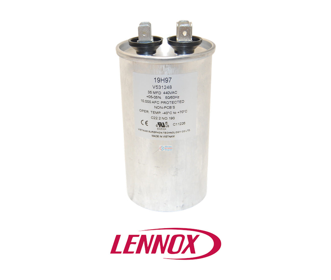 FirstChoice 19H97 Run Capacitor – 35 MFD, 440V, Round Lennox