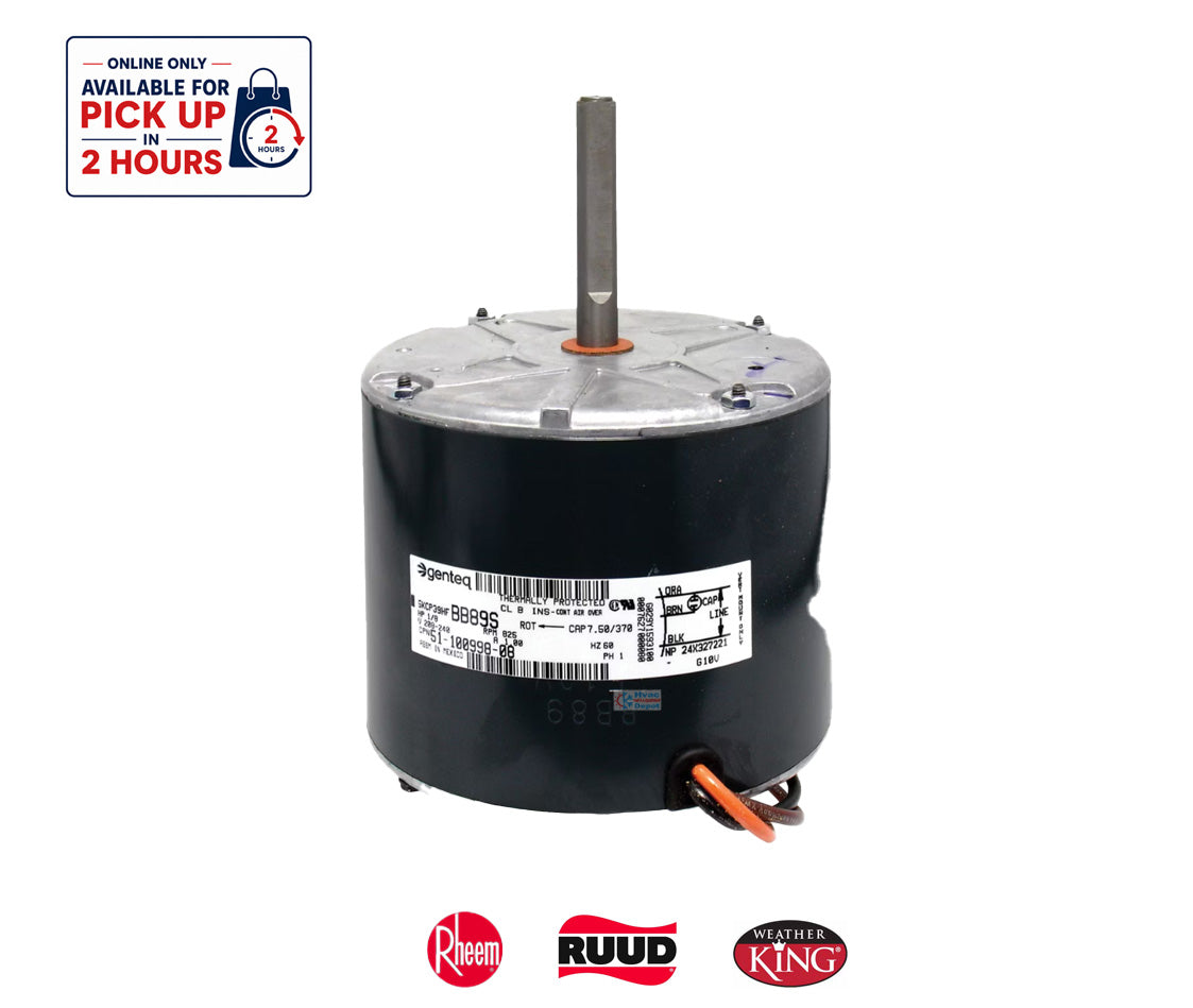 Rheem PROTECH™ 51-100998-08 - Condenser Motor - 1/8 HP 208-230V 825 RPM