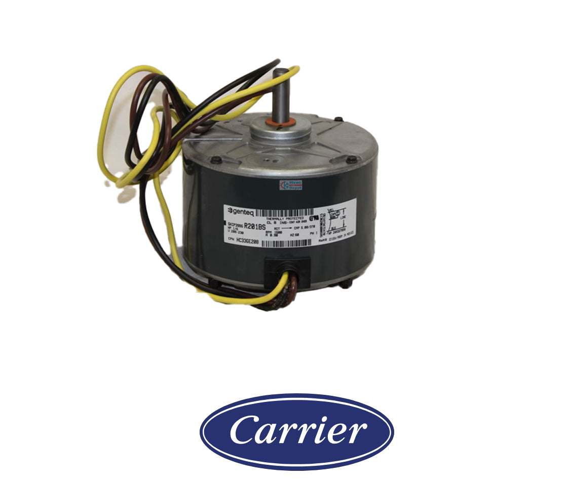 Carrier Authorized Parts | HC33GE208 Condenser Motor | 1/6 HP 1500 RPM