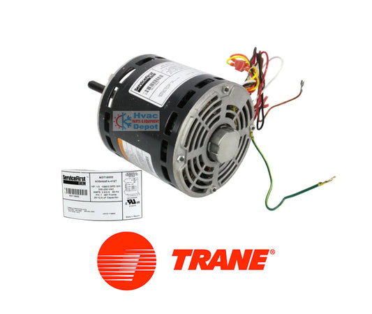Trane MOT18955 – Genuine OEM Replacement Motor; 1/3 HP, 200/230 V, 48 Frame, 1080 RPM / 2 Speed