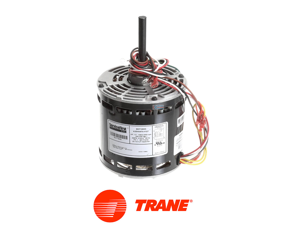 Trane MOT18948 Direct Drive Blower Motor – Genuine OEM 1/3 HP, 115V, 1075 RPM, 4-Speed, 48 Frame
