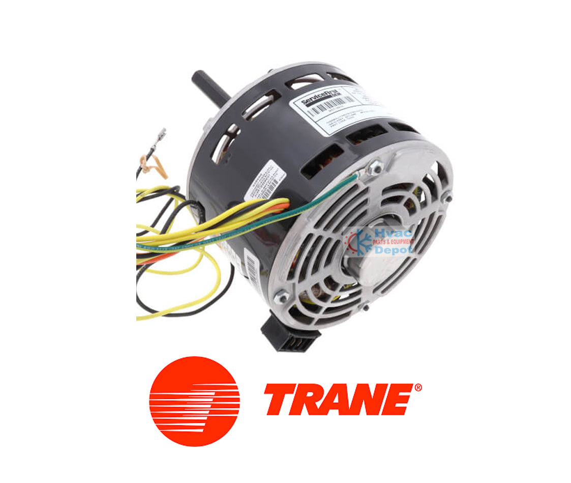 Trane MOT18975 – Genuine OEM Replacement Motor; 1/4 HP, 200-230 V, 48 Frame, 1075 RPM / 3 Speed