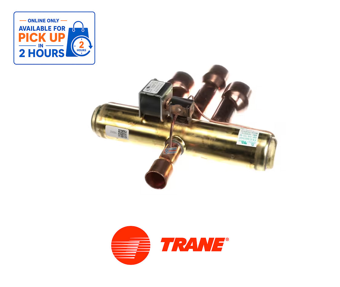 Trane / American Standard VAL08224 OEM Heat Pump Reversing Valve – 7/8" ODF Discharge x 1-3/8" ODF Suction, Includes COL11873 Solenoid Coil