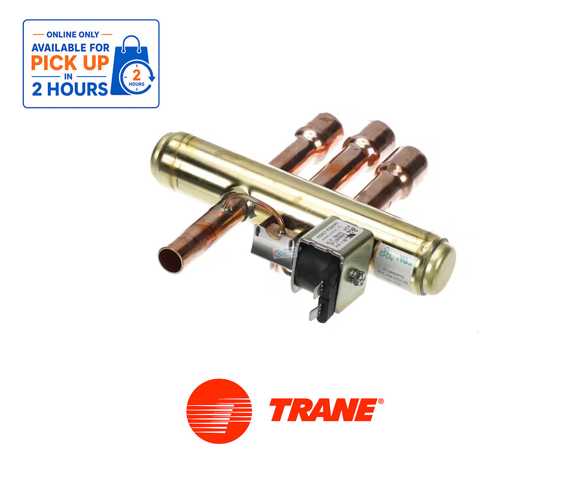 Trane / American Standard VAL08884 OEM Switchover Reversing Valve – 6 Ton, 5/8" ODF x 7/8" IDF, Includes Solenoid Coil