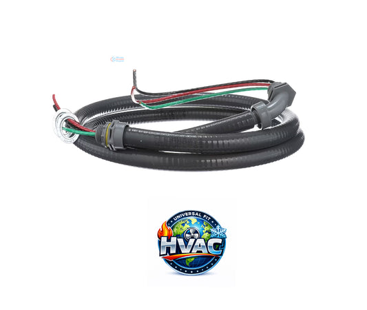 TRADEPRO TP-WHIP-1/2X6NM Non-Metallic HVAC Whip 1/2" x 6' with #10 THHN Wire OEM Replacement