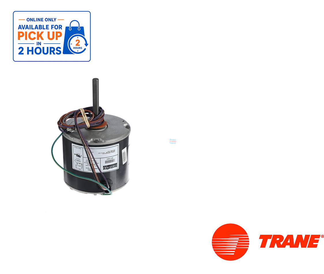 Trane American Standard MOT18664 OEM Condenser Fan Motor – 1/3 HP, 1100 RPM, 200–230V, Single Phase, 48 Frame, TEAO, Single Speed