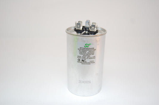Capacitor; 45+5MFD 370/440V Round Run Capacitor
