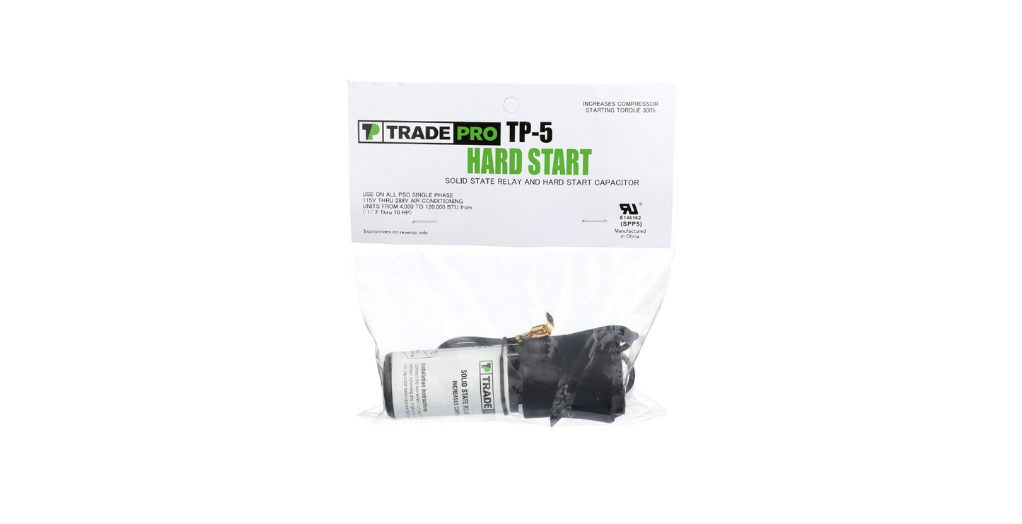TRADEPRO TP-6 Hard Start Kit - 1/2 HP to 3 HP HVAC Compressor Booster