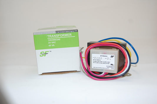 Transformer; 40VA 50/60HZ Primary 120/280/240 VAC, Secondary 24VAC