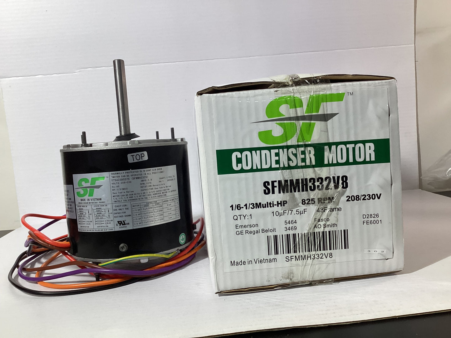 Trane/American Standard Motor 1/6-1/3 HP 825 RPM Multi-HP