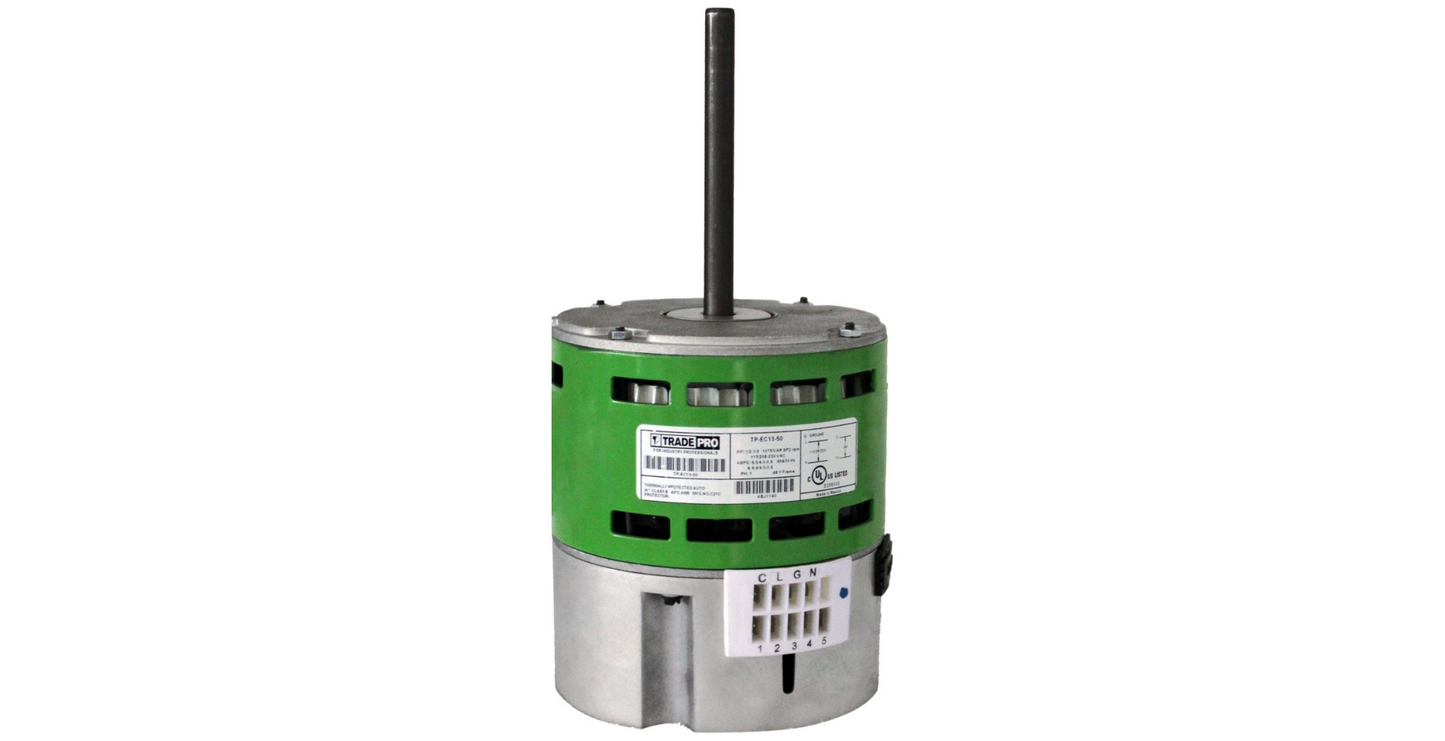 TRADEPRO P/N TP-EC13-50 – Genuine OEM Universal ECM Blower Motor (1/3 HP to 1/2 HP, 115/208-230V)