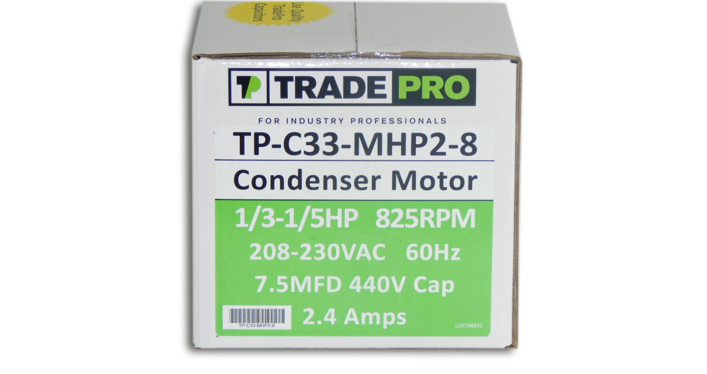 Tradepro 1/3 - 1/5 Multi HP 825 RPM TP-C33-MHP2-8