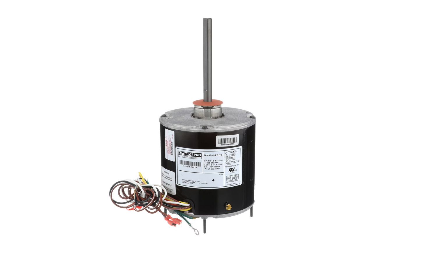 Trade Pro-TP-C33-MHP2HT-8 - Condenser Fan Motor, 1/3 To 1/5 HP, 825 RPM