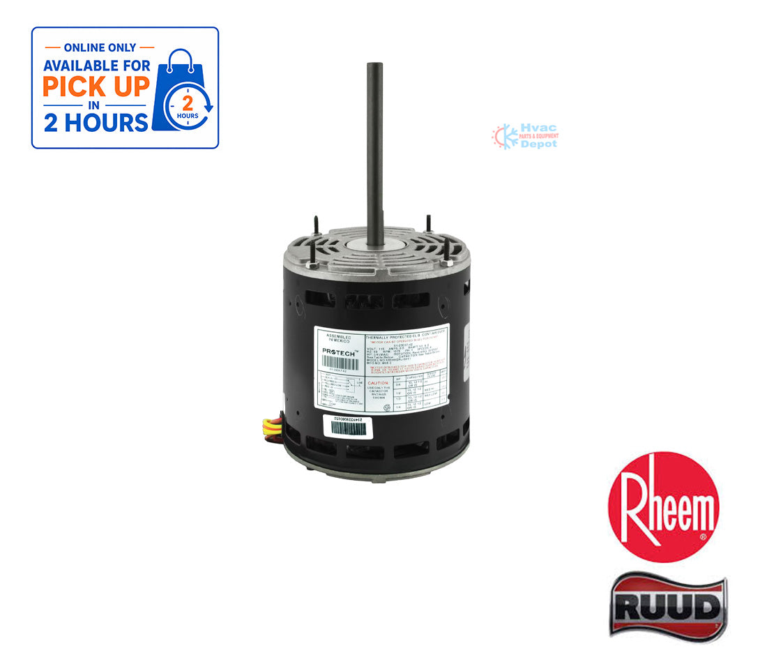 PROTECH / Rheem 51-23017-42 Blower Motor – 1/4 to 3/4 HP, 120V, 1075 RPM, 4-Speed, Reversible