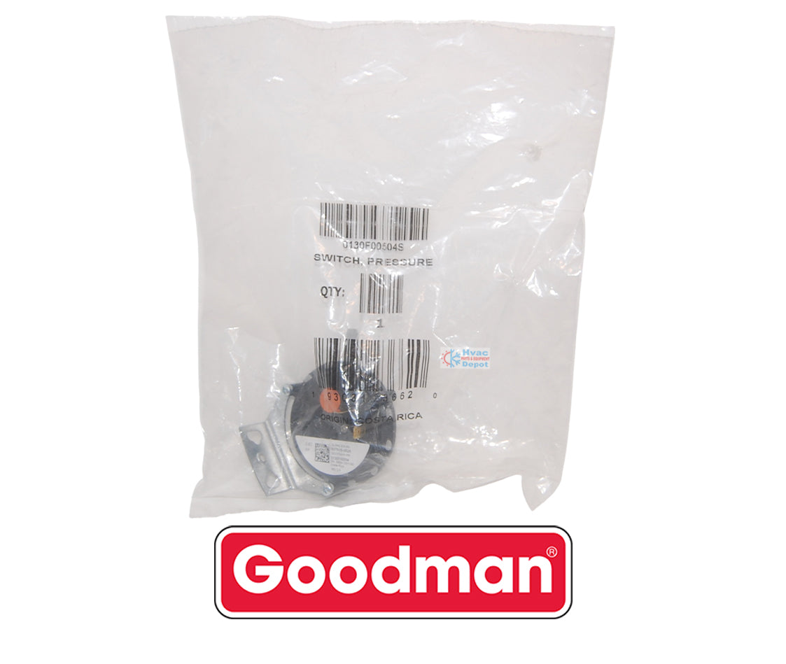 Goodman-Amana Air Pressure Switch (.60" WC), 0130F00504S