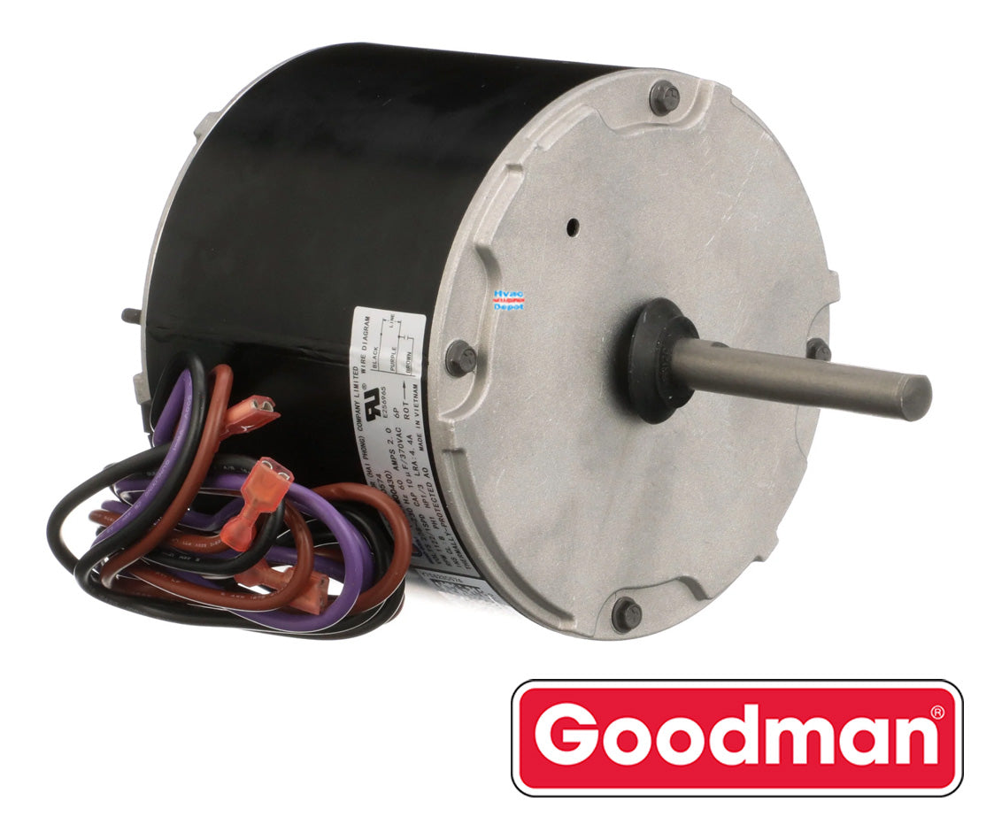 Goodman-Amana 0131M00430SF Condenser Fan Motor – Genuine OEM PSC 1/3 HP 208/230V 6-Pole Motor