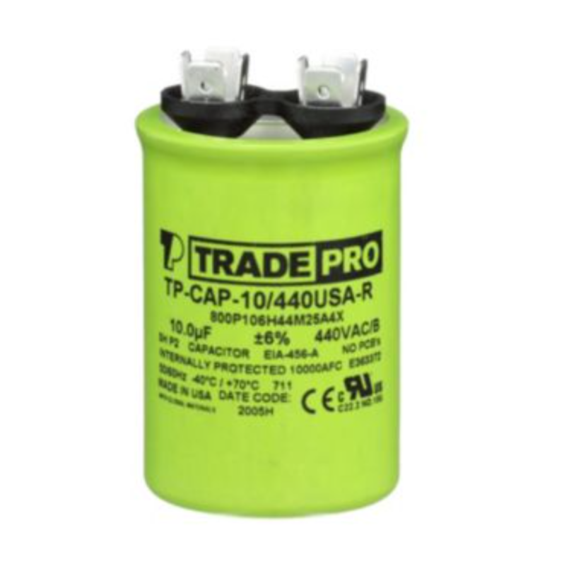 Round Capacitor, 10/440V- USA Made