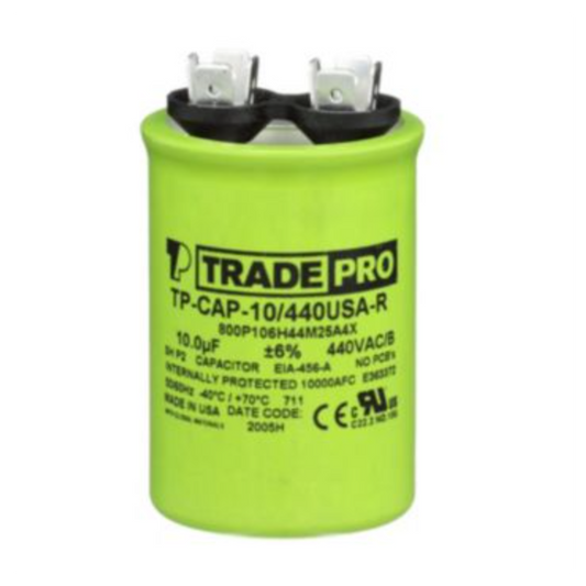 Round Capacitor, 10/440V- USA Made