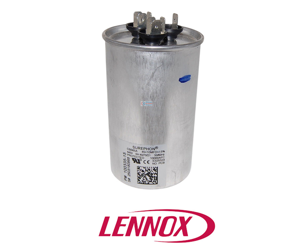 PROTECH 43-25133-24 Dual Run Capacitor – 45/10 MFD, 440 VAC, Round