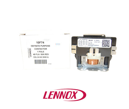 Lennox 100438-05 Definite Purpose Contactor – 40 Amp, 1-Pole, 24 VAC, 50/60 Hz 10F74