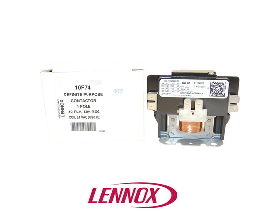 Lennox 100438-05 Definite Purpose Contactor – 40 Amp, 1-Pole, 24 VAC, 50/60 Hz 10F74