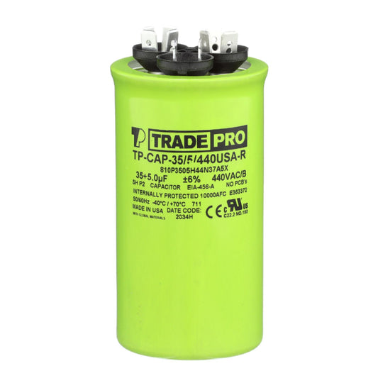 Round Capacitor, 35/5/440V- USA Made