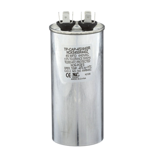 Run Capacitor, 45/440 VAC, Round