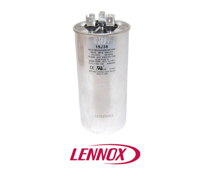 FirstChoice 19J38 Dual Run Capacitor – 80/5 MFD, 440 VAC, Round Lennox