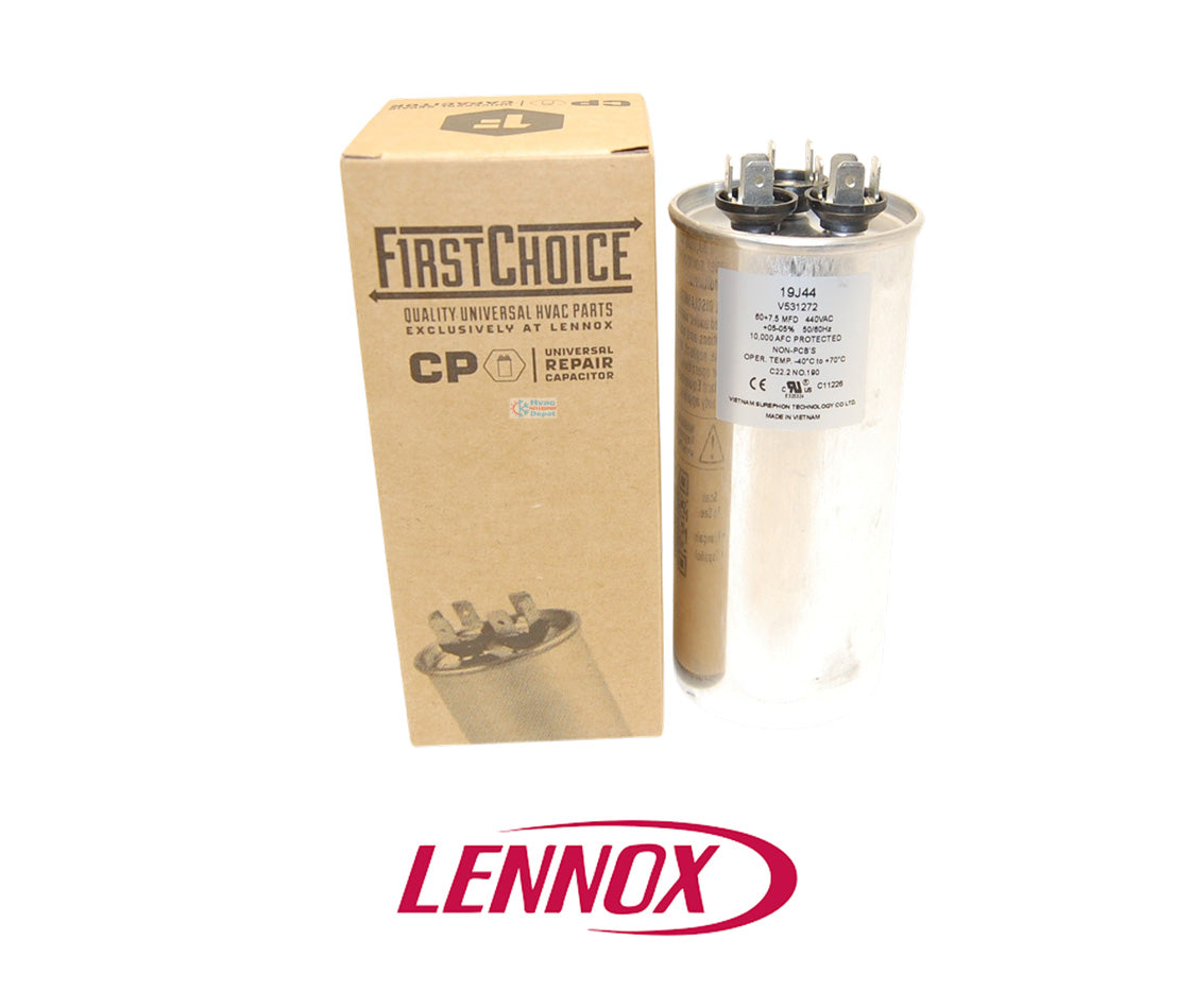 Lennox 19J31 Dual Run Capacitor – 55/5 MFD, 440 VAC, Round