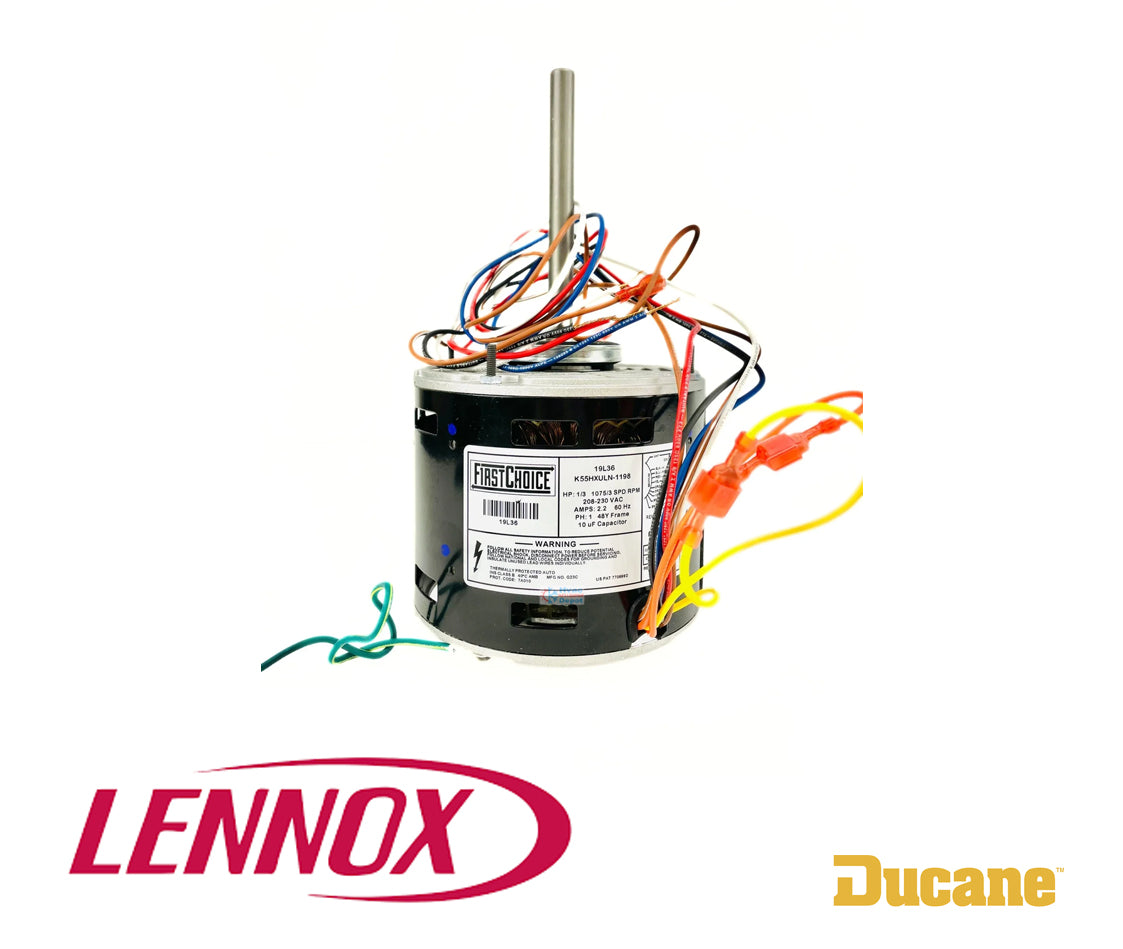 Lennox FirstChoice 19L43 Multi-Horsepower PSC Blower Motor 1/6-1/2 HP 115V 4-Speed 1075 RPM