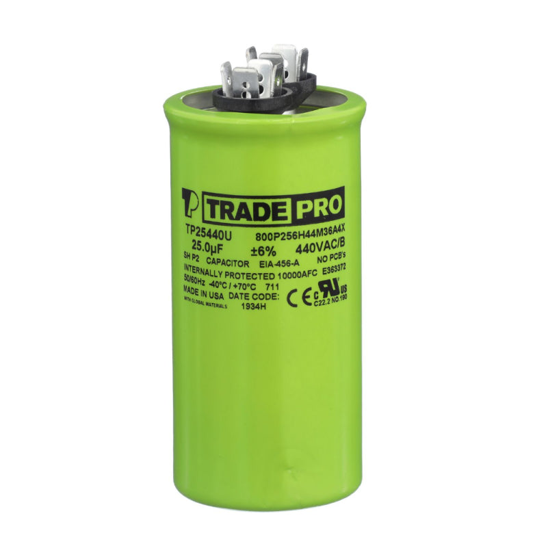 Round Capacitor, 25/440V- USA Made