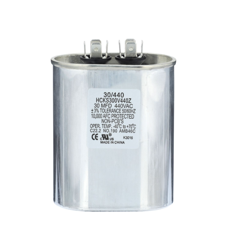 Run Capacitor, 30/440 VAC, Oval
