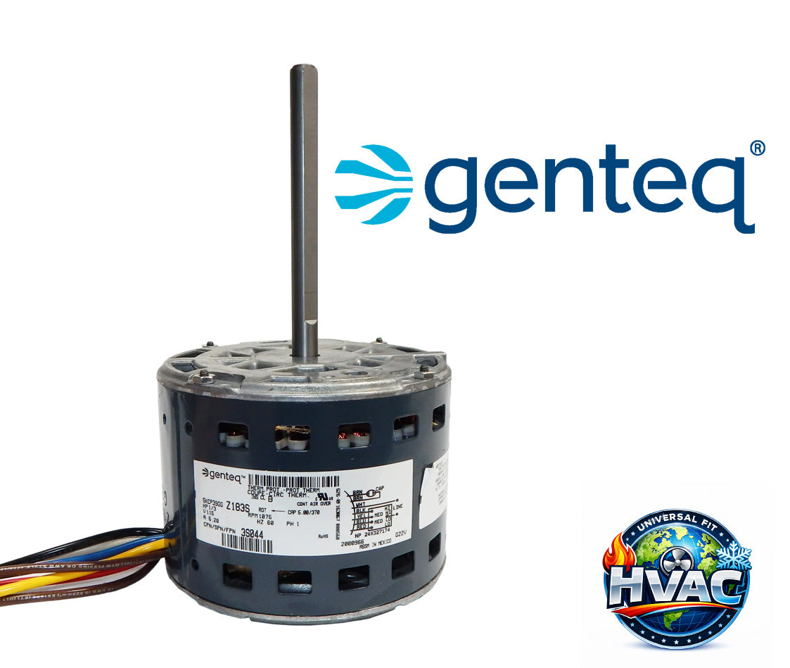 Carrier Replacement Condenser Fan Motor HC37GE210– 1/5 HP, 825 RPM, 208-230V, 1-Speed PSC 3S003