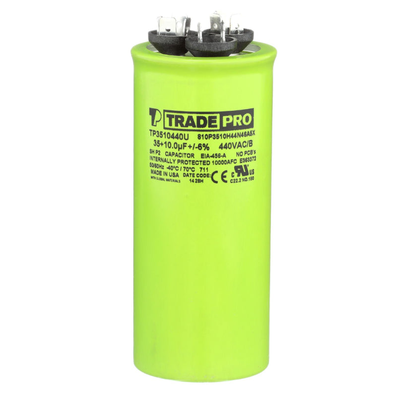 Round Capacitor, 35/10/440V- USA Made
