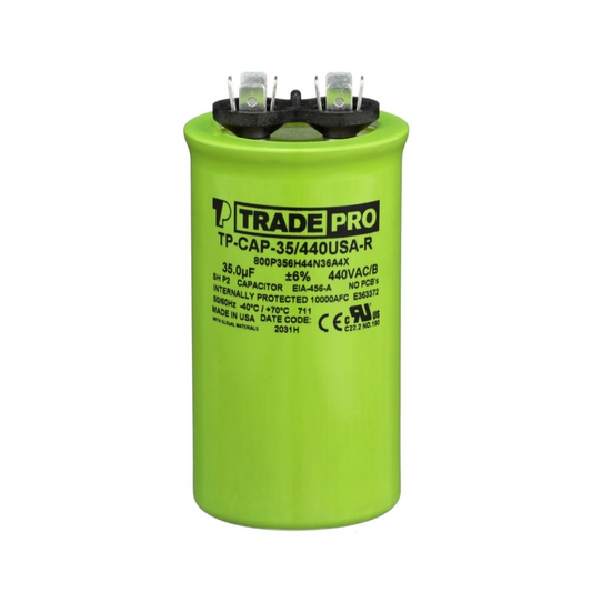 TRADEPRO® TP-CAP-35/440USAR - Round Capacitor, 35 MFD 440V
