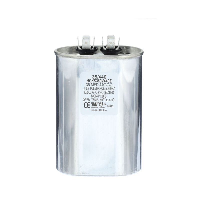 Run Capacitor, 35/440 VAC, Oval