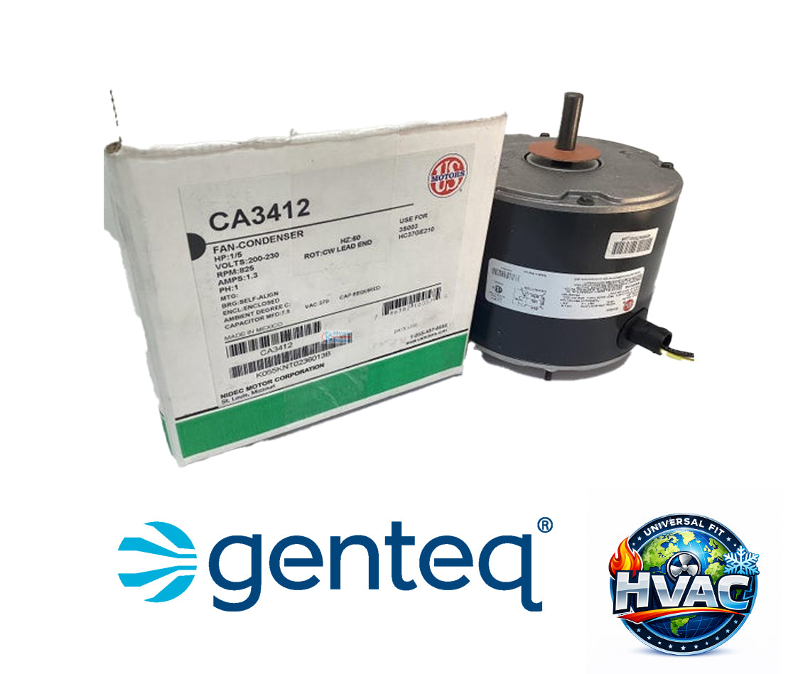 Genteq 3S003 – Genuine OEM Replacement Condenser Fan Motor (1/5 HP, 208-230V, 825 RPM)