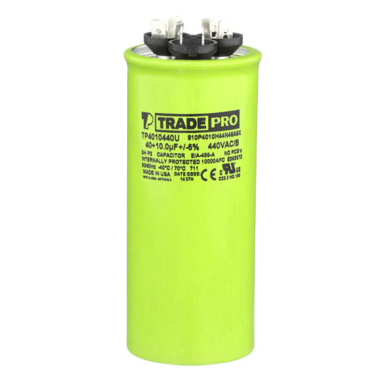 Round Capacitor, 40/10/440V- USA Made