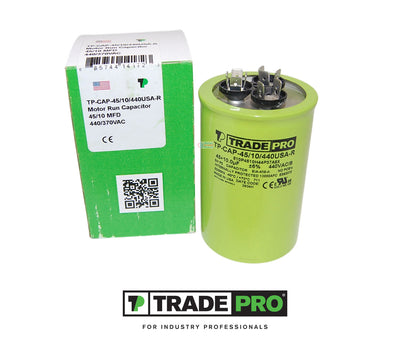 PROTECH 43-25133-24 Dual Run Capacitor – 45/10 MFD, 440 VAC, Round