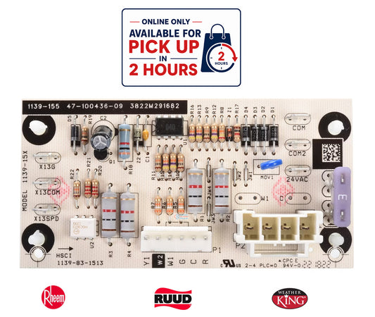 Rheem PROTECH 47-100436-09 – Genuine OEM Replacement Furnace Control Board