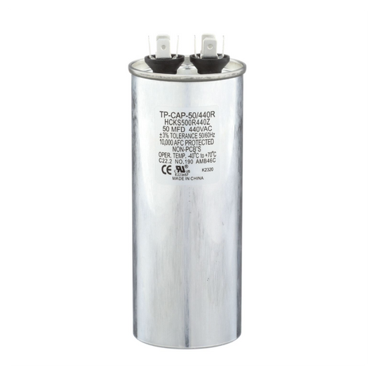 Run Capacitor, 50/440 VAC, Round