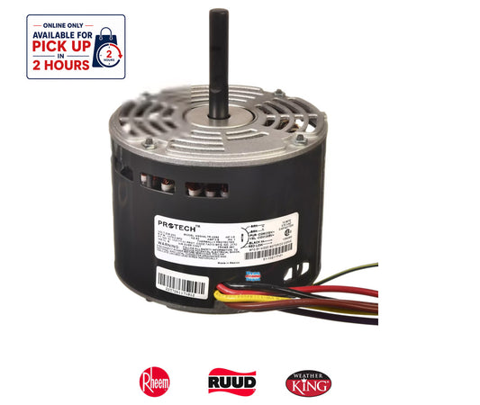 Rheem PROTECH™ 51-102177-01 Blower Motor – 1/5 HP 208-230V 1075 RPM 2-Speed Genuine OEM Replacement