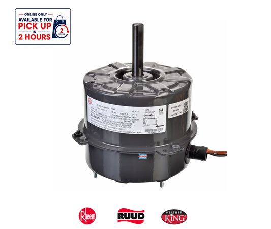 Rheem PROTECH™ 51-104691-05 Condenser Motor – 1/10 HP 208-230V 1075 RPM Single Speed Genuine OEM Replacement