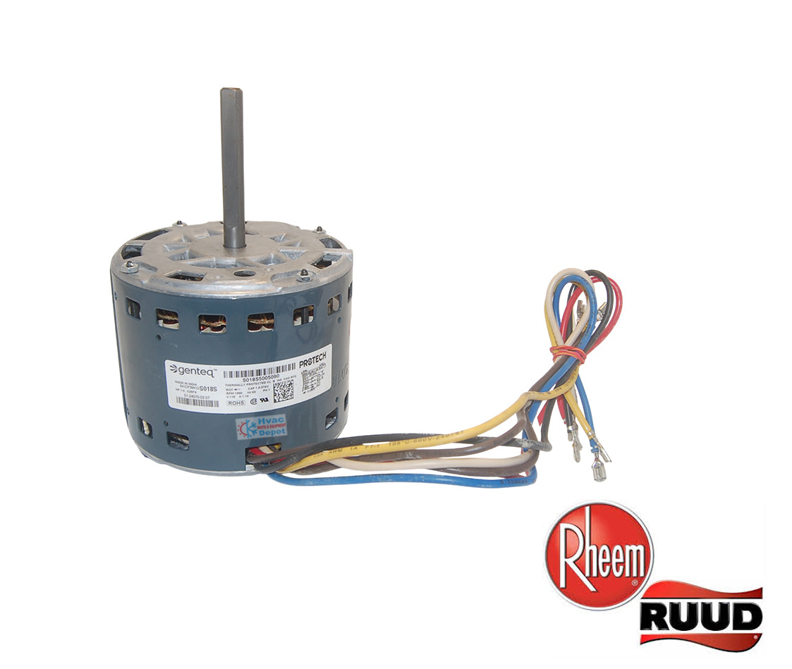 Ruud/Rheem 51-24070-02 - Blower Motor - 1/2 HP 120/1/60 (1075 rpm/4 speeds)