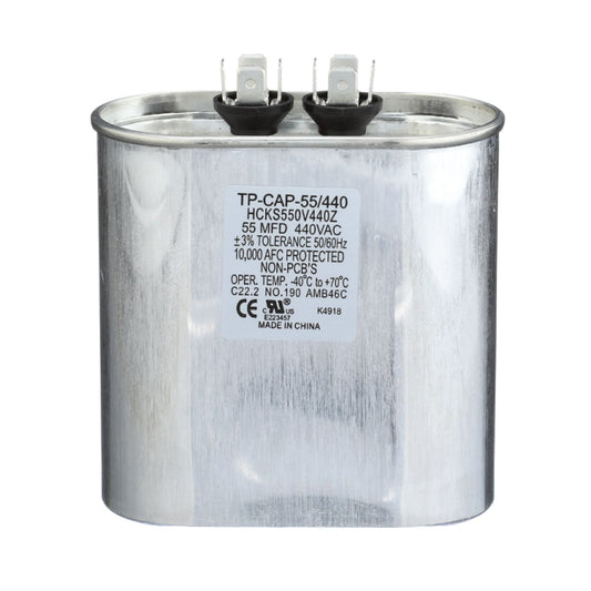 Run Capacitor, 55/440 VAC, Ova