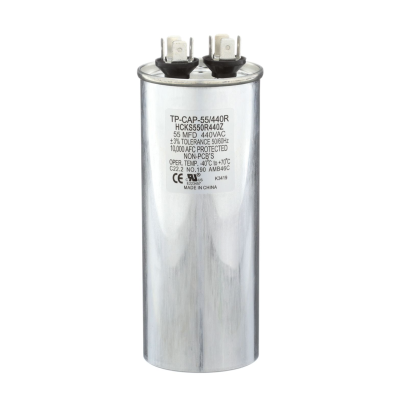 Run Capacitor, 55/440 VAC, Round