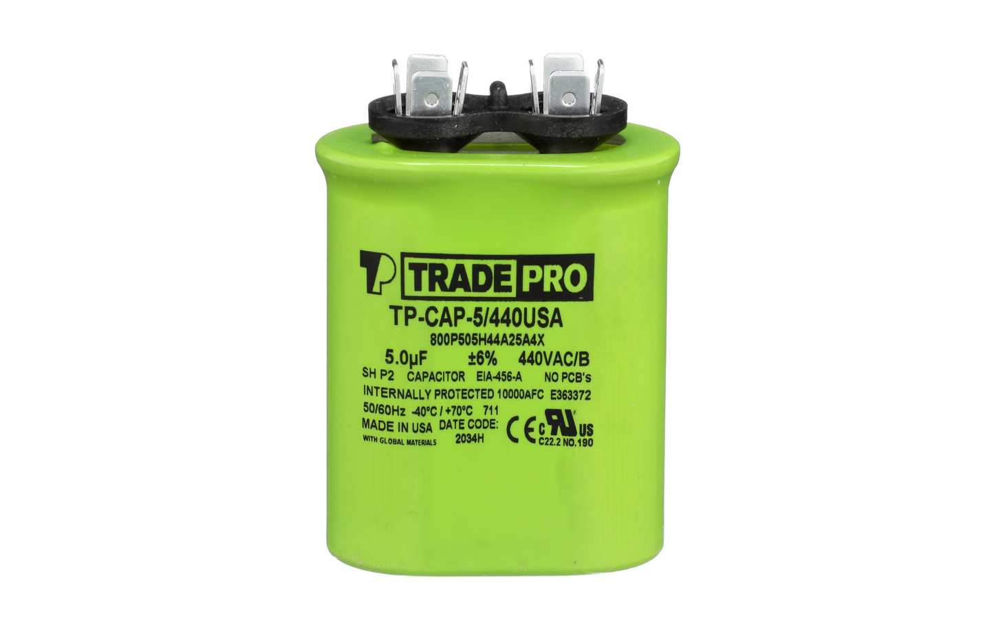 Oval Capacitor, 5/440V