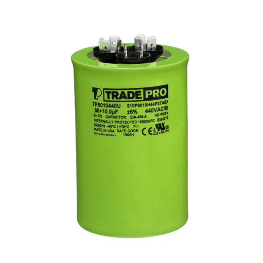 Round Capacitor, 60/10/440V- USA Made