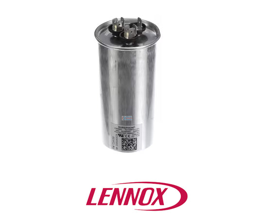 Lennox 100335-51 (72W39) Genuine OEM Dual Run Capacitor 75/10 MFD 440 VAC Round