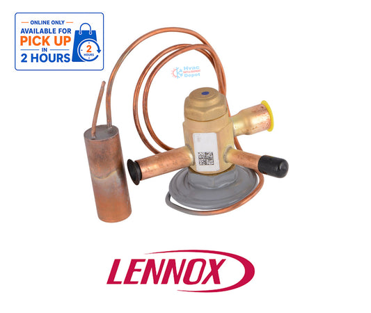 Lennox thermal expansion valve (TXV) with 3/8" x 1/2" sweat connections and an external equalizer